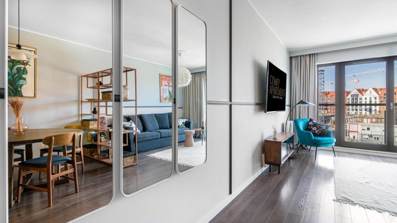 Waterlane W Oknami Na Rzeke - Marina View - Comfy Apartments Gdańsk Extérieur photo